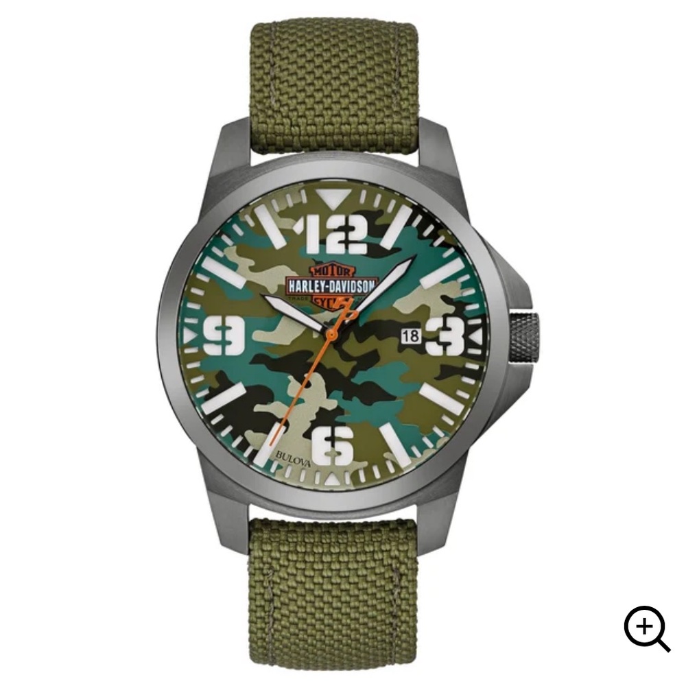 NWT + box Harley Davidson Mens Cut Out Watch